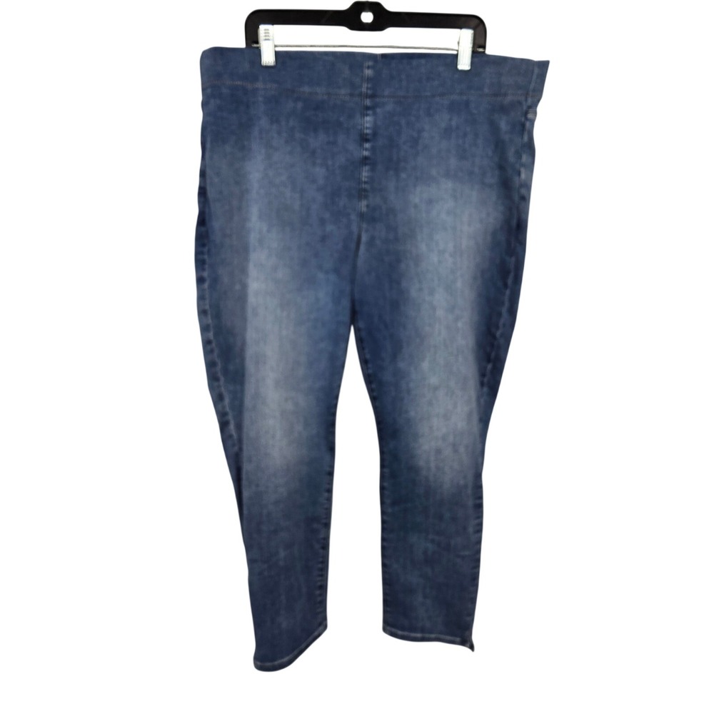 NYDJ Alina Pull On Ankle Jeans Womens 18W Lift Tuck Denim Straight Leg Stretch